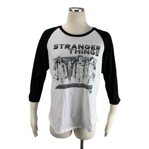 Stranger Things Large T-Shirt Baseball Tee Netflix